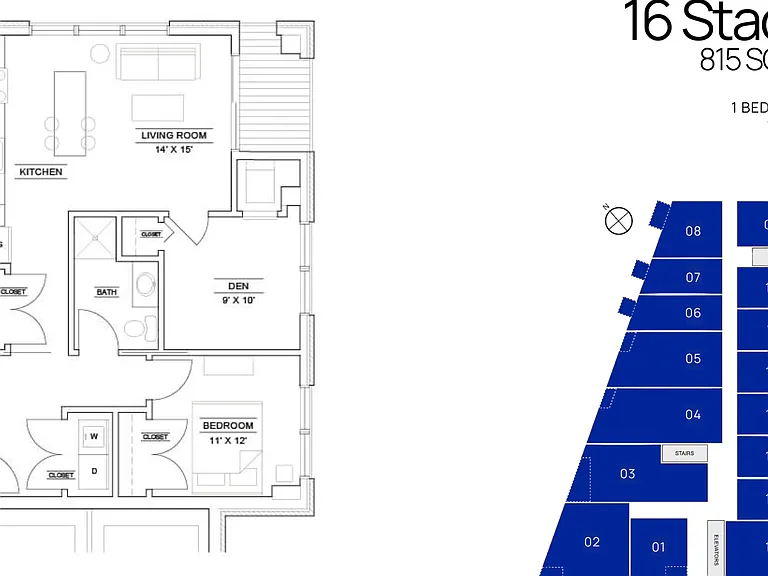 1Bed + Den - 815 Sq Ft 1Bed + Den - 815 Sq Ft