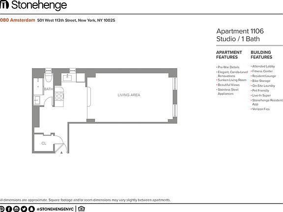 2nd image of 1080 Amsterdam Ave APT 1106