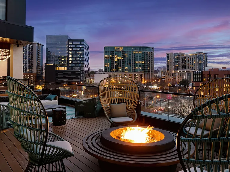 Firepit Lounge with City Views