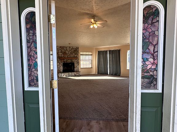 Front entry door that opens up to the living room.