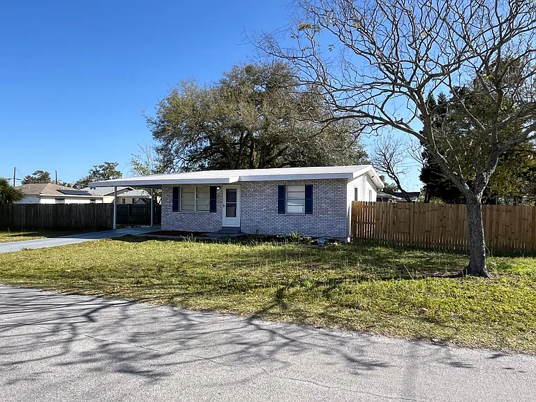 Front of house - corner lot