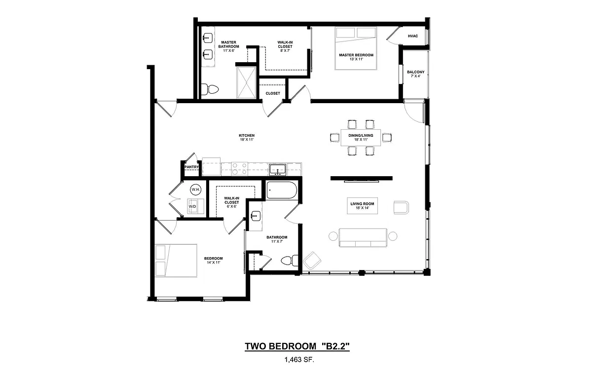 Floor plan B22X2