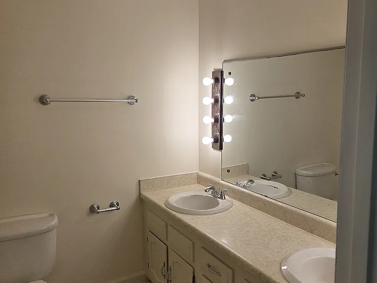 Double sink main bathroom.