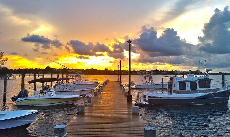 Watch the sun set from the boat dock!