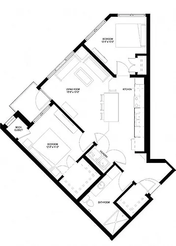 Floor plan Two Bedroom A