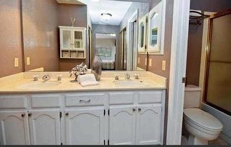 This bathroom is master but has been completely redone.