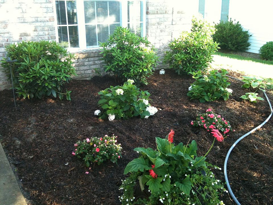Virtually maintanance free flower beds