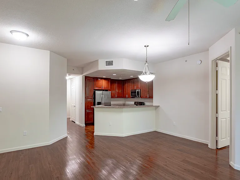 Spacious open layout with elegant finishes and modern kitchen design.