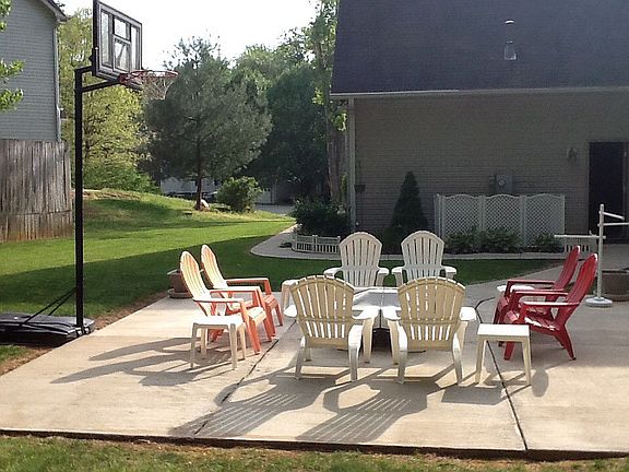 Backyard patio.