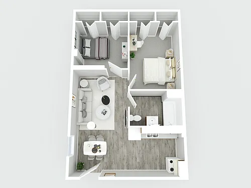 Floor plan Fowler Apts - 2 Bedroom, 1 Bath