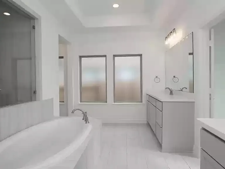 Primary bathroom. Separate shower behind garden tub on the left.