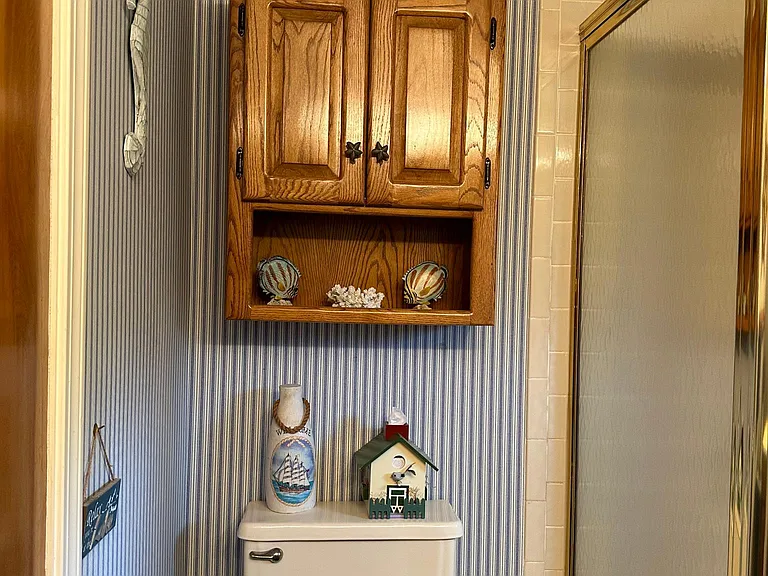 Full Bath wood cabinets