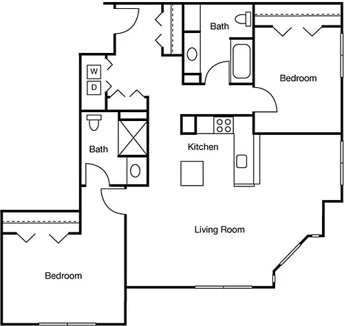 Floor plan 2 Bedrooms G
