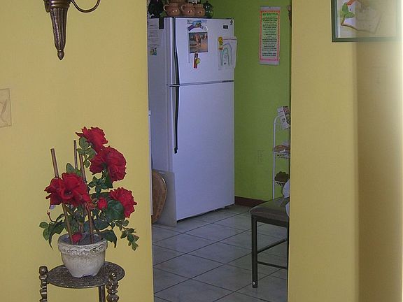 kitchen view from entrance hallway