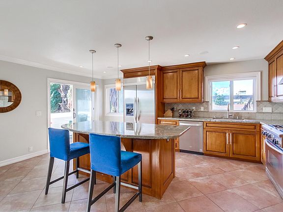 Kitchen with bar stools