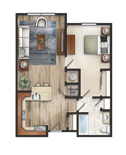 Floor plan 1 Bedroom