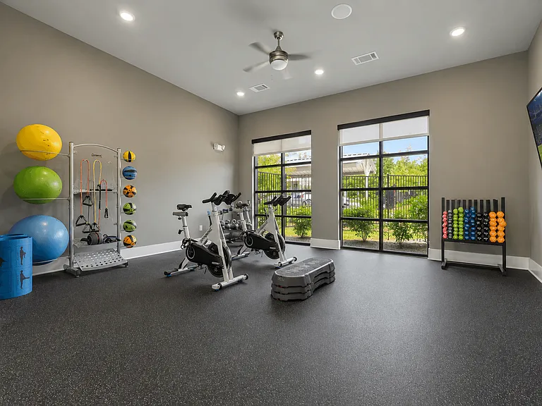 Stay active close to home in the fully equipped fitness center at Auberge of Tyler.