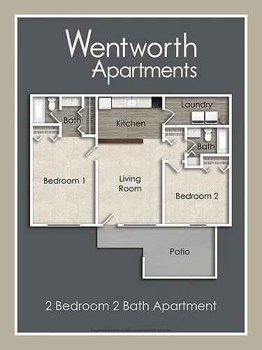 Floor plan 2 Bedroom 2 Bath