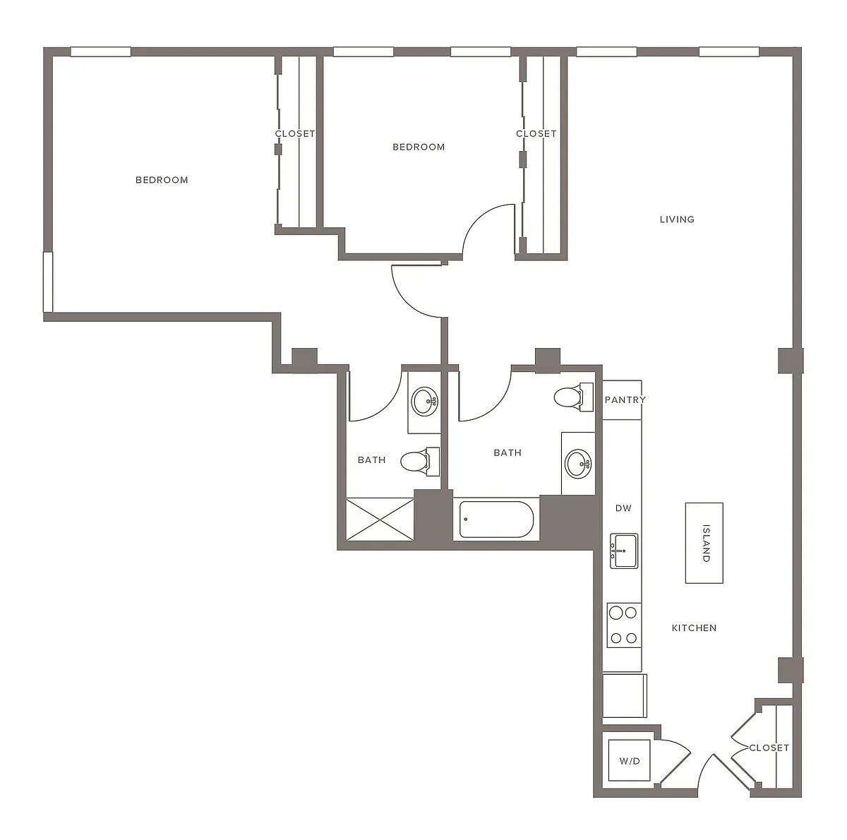 Floor plan B10 - Two Bedroom