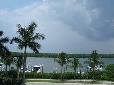 View to Estero Bay and boats