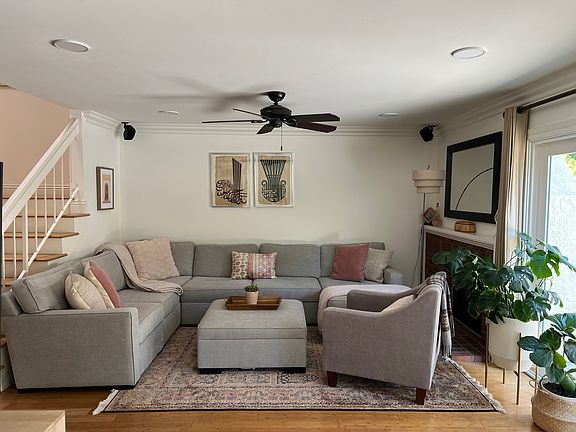 Living room with fireplace