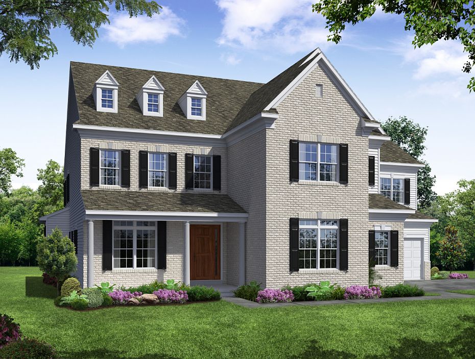 Front elevation of the Cartwright model from Garman Builders