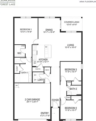 ARIA 3/2 Floor Plan ARIA 3/2 Floor Plan