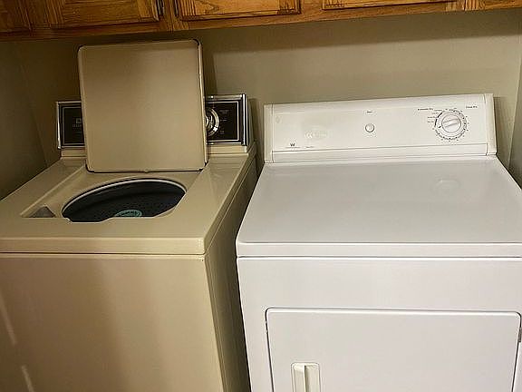 Laundry in bathroom