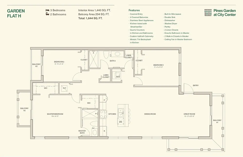 Floor plan Garden Flat H