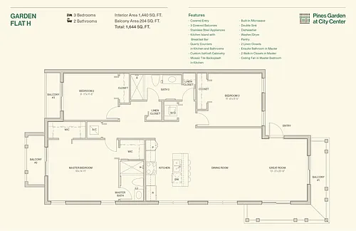 Floor plan Garden Flat H