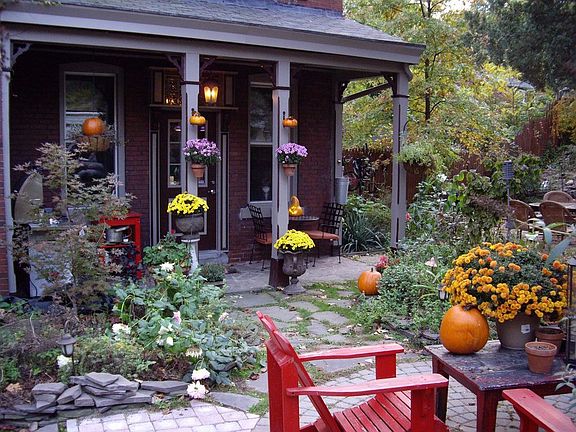 Back door in the fall