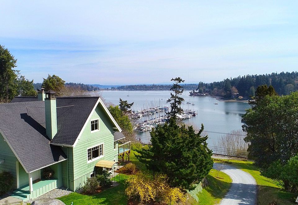 View from west of home east out to Quartermaster Harbor, Burton Peninsula and Maury Island beyond.
