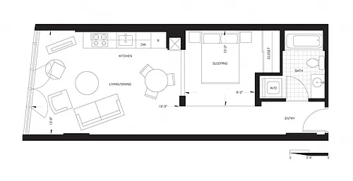 Floor plan Studio (AS6)