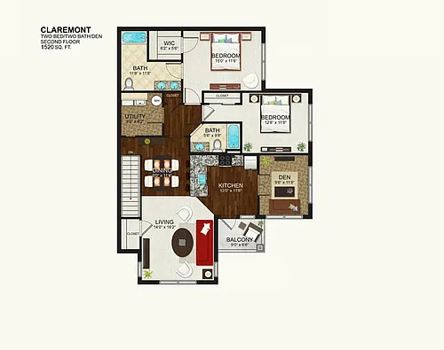 Floor plan Claremont
