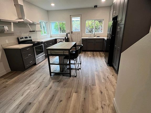 Downstairs kitchen & dining room.