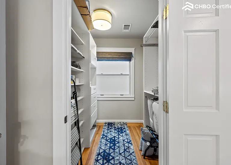 Upstairs walk in closet for primary suite