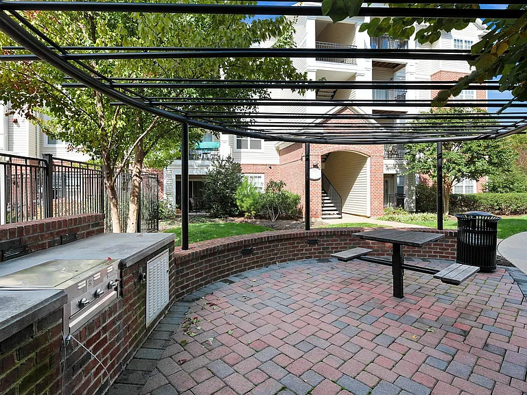 Community barbecue area.