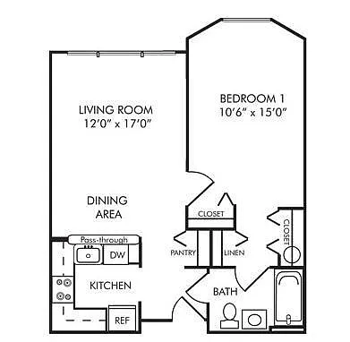 Floor plan One Bedroom