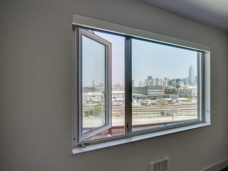 Select apartments feature city views and some feature juliet balconies