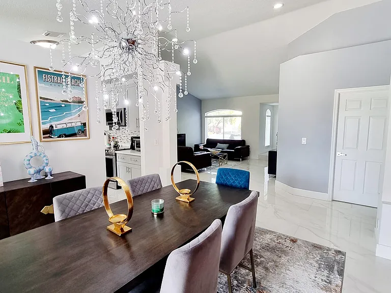 Formal dining room and formal living room