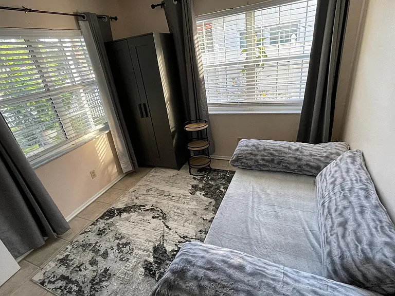 Bedroom 1. Furniture in this bedroom is not available.
