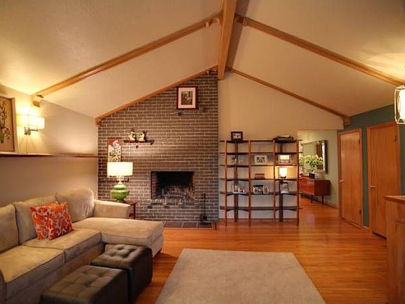 brick fireplace