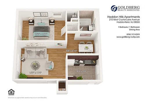 Floor plan One Bedroom