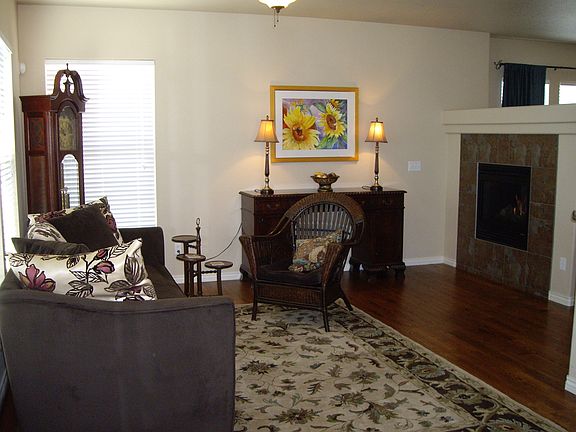 ...with cozy gas fireplace