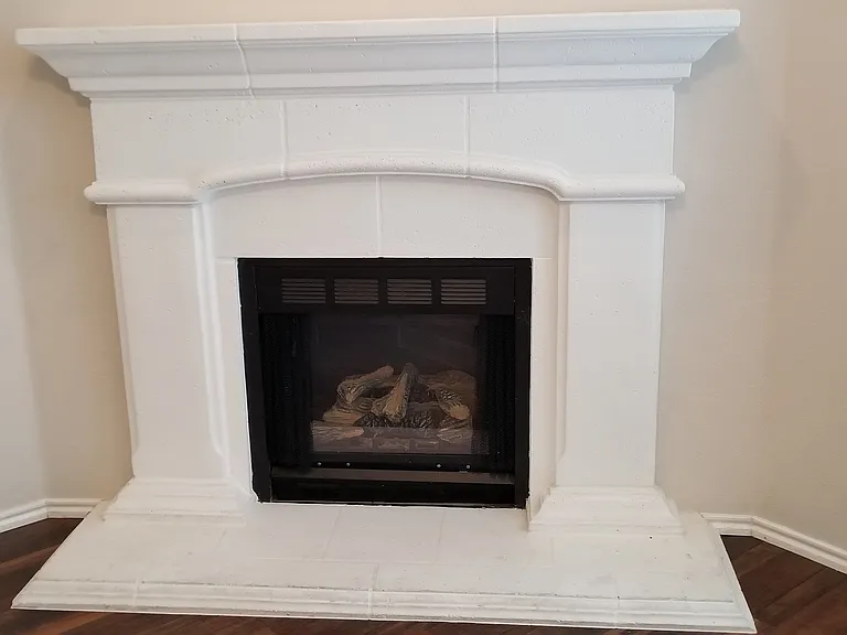Gas logs in fireplace_05242025