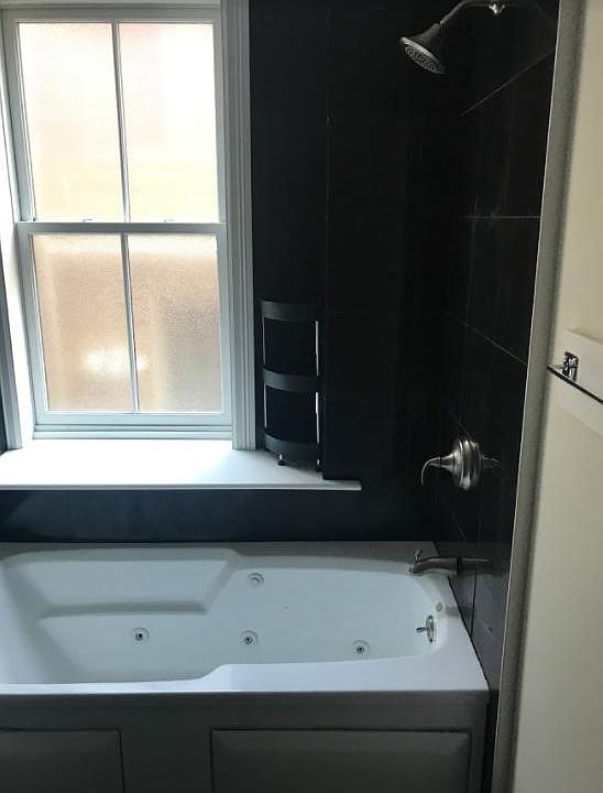 New tile and updated bathroom.