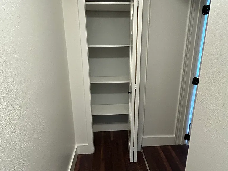 Linen closet in hallway