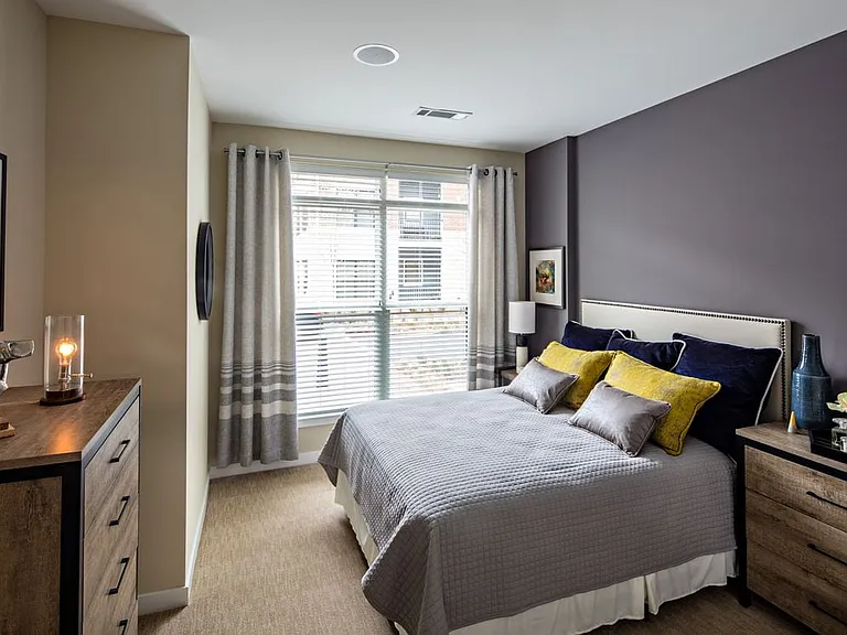Traditional Collection Bedroom with carpet
