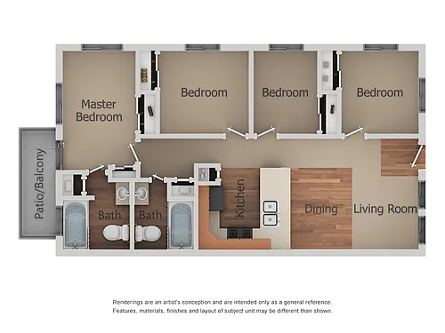 Floor plan 4 Bedroom 2 Bath
