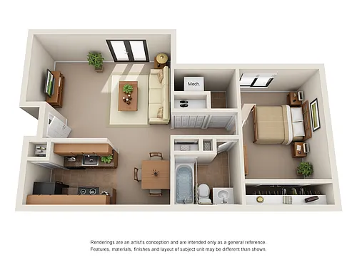 Floor plan One Bedroom